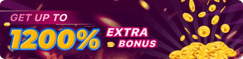 Twelve hundred percent extra bonus with gold coins