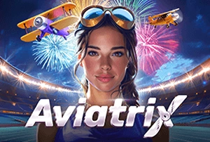 Aviatrix pilot girl with planes and fireworks